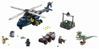 LEGO JURASSIC WORLD La poursuite en hélicoptère de Blue 2018